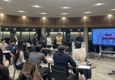 夕食：クイズ大会で親睦を深めました